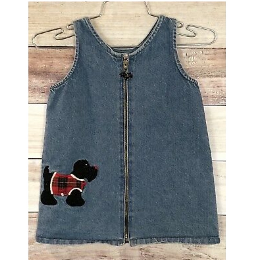 Copper Key Girls Poodle Dress Sz 5 Blue Denim